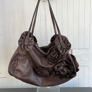 Valentino garavani Florette handbag soft brown leather missing Zipper pull